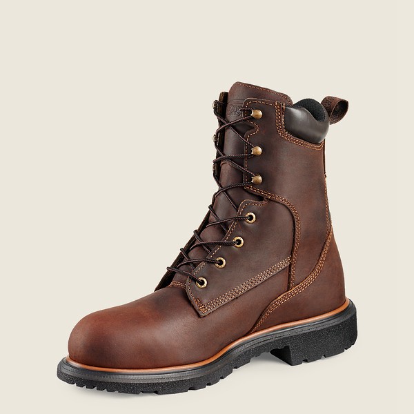 Mens Red Wing Dynaforce® - 8-inch Waterproof Toe - Safety Boots Brown - FYX802743